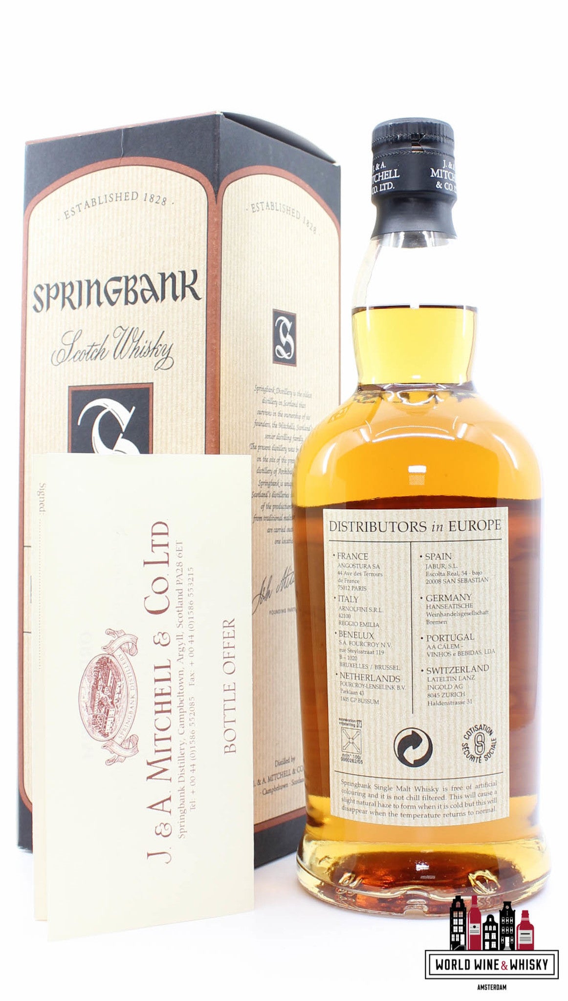 Springbank 15 Years Old - Beige Label - Old Bottling 46% - WORLD WINE WHISKY 