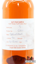 Springbank 18 Years Old 2002 2021 -  Duty Paid Sample - For Trade Purposes Only - Warehouse 3 - Rotation 840 - WORLD WINE WHISKY 