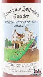 Springbank 20 Years Old 1967 - Prestonfield House - Cask 1472 - Signatory Vintage 46% 750ml - WORLD WINE WHISKY 