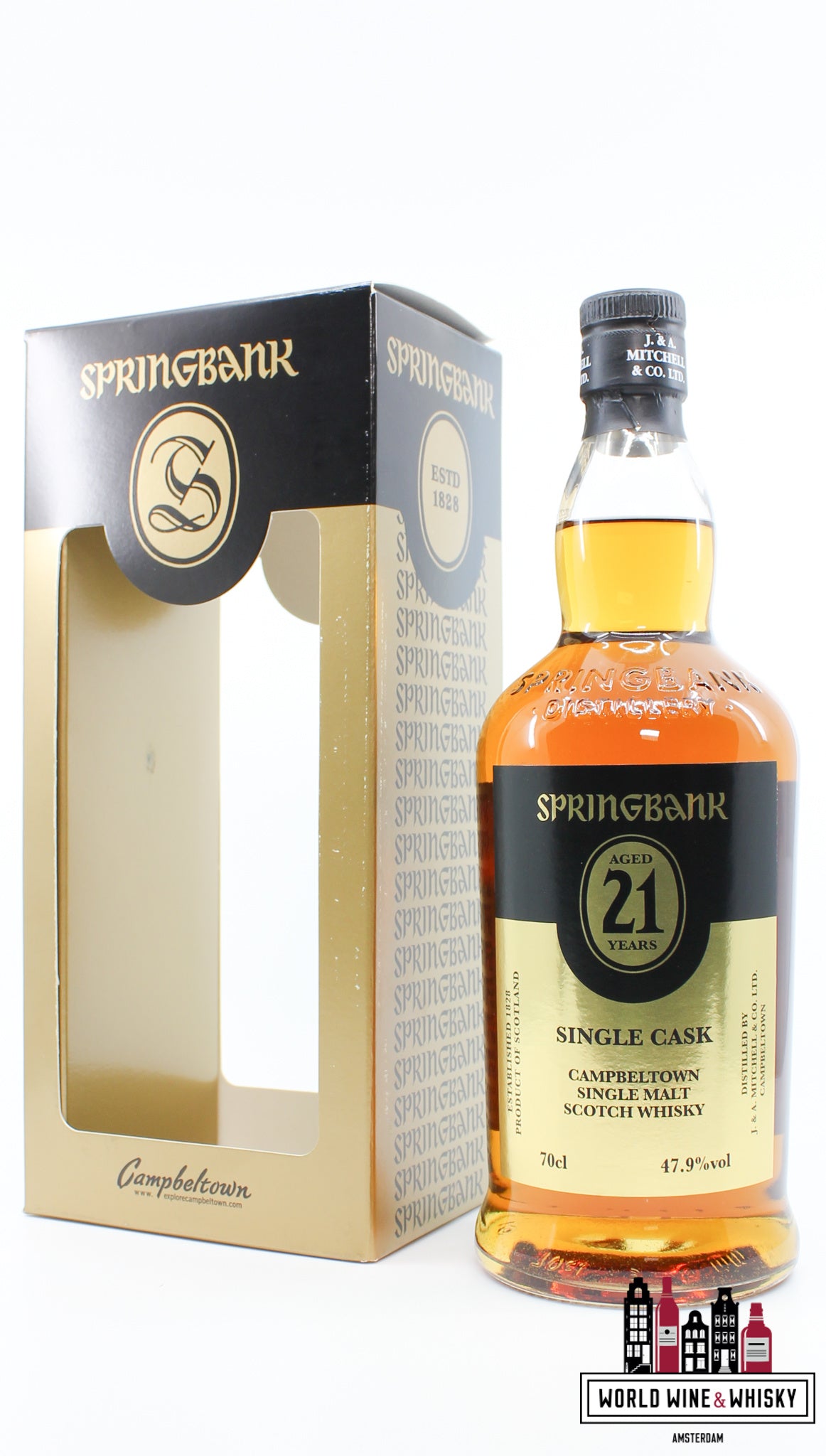 Springbank 21 Years Old 1995 2016 - Limited Edition - Lateltin AG, Winterthur Switzerland - Black/Gold Edition 47.9% (1 Of 318) - WORLD WINE WHISKY 