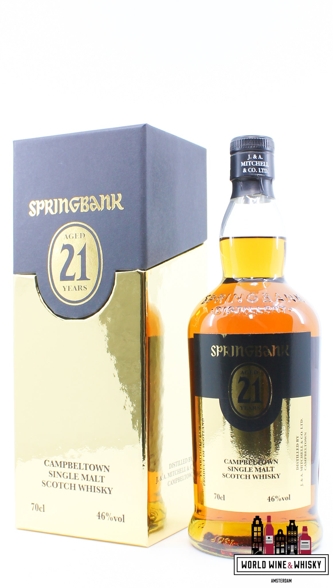 Springbank 21 Years Old 2012 'A Legend Returns' - Black/Gold Edition 46% (1 of 1560) - WORLD WINE WHISKY 
