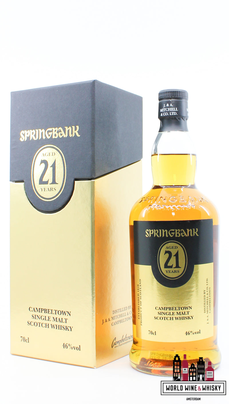 Springbank 21 Years Old 2015 - Limited Edition - Black/Gold Edition 46% (1 of 3600) - WORLD WINE WHISKY 