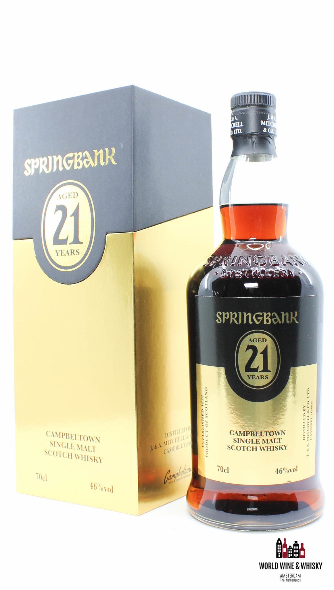 Springbank 21 Years Old 2020 - Limited Edition - Black/Gold Edition 46% (1 of 3300) - WORLD WINE WHISKY 