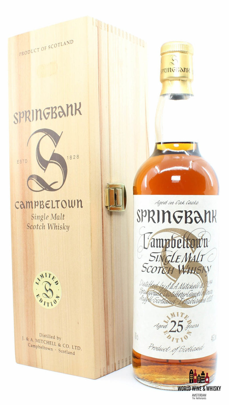 Springbank 25 Years Old 1998 - Millennium Bottling Limited Edition - Big Golden S 46% - WORLD WINE WHISKY 