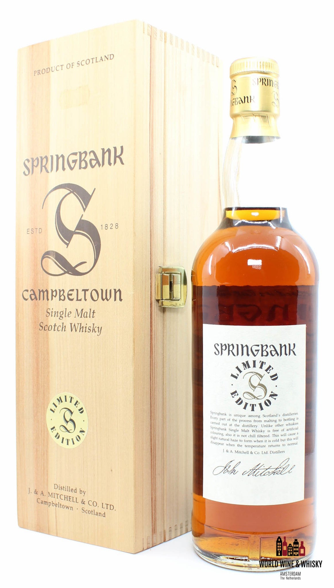 Springbank 25 Years Old 1998 - Millennium Bottling Limited Edition - Big Golden S 46% - WORLD WINE WHISKY 