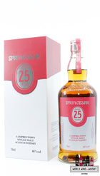 Springbank 25 Years Old 2022 - Limited Edition - Red/Silver Edition 46% (1 of 1300) - WORLD WINE WHISKY 