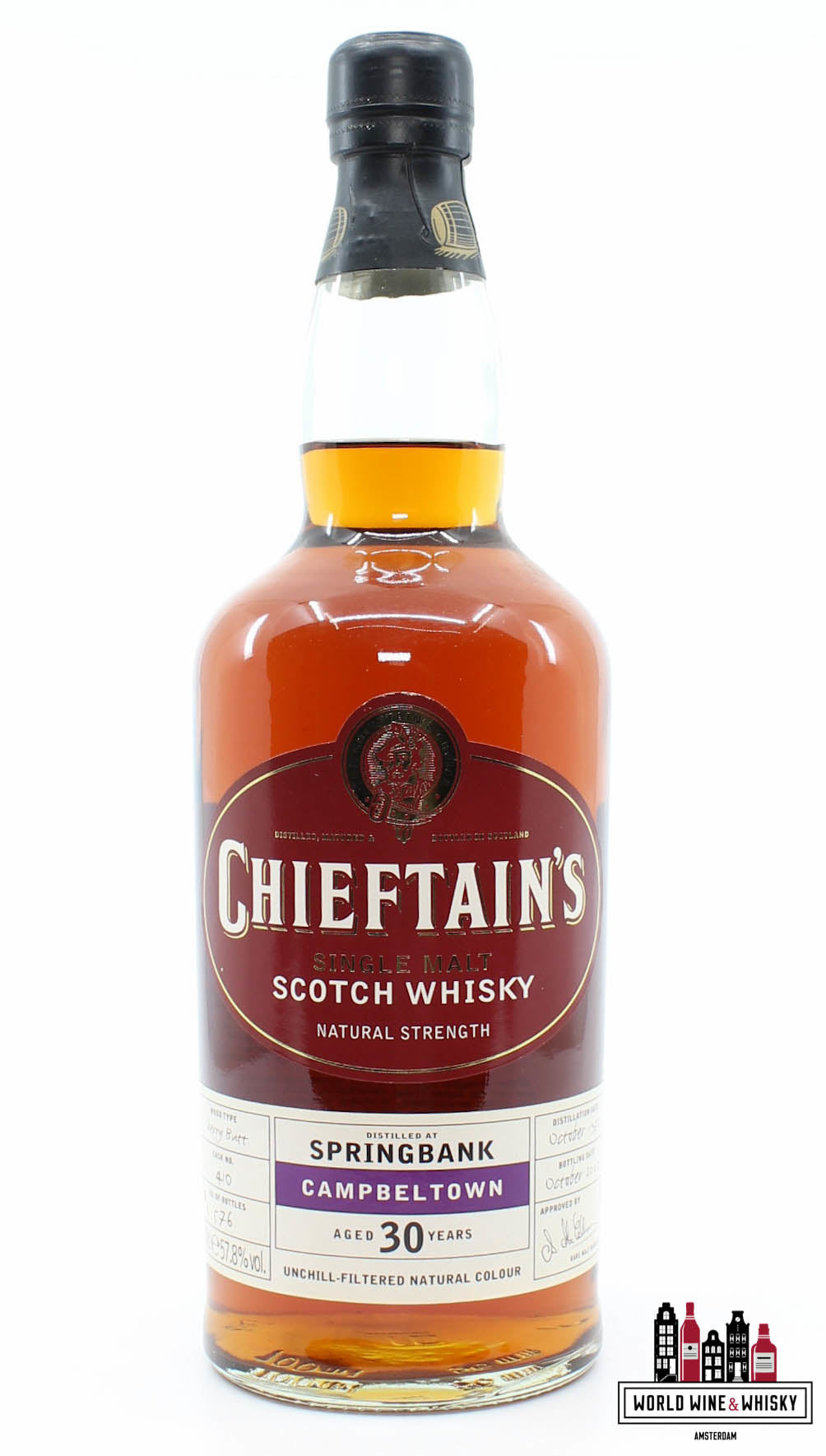 Springbank 30 Years Old 1972 2002 - Chieftain's Choice - Ian Macleod - Cask 410 57.8% (1 of 576) - WORLD WINE WHISKY 