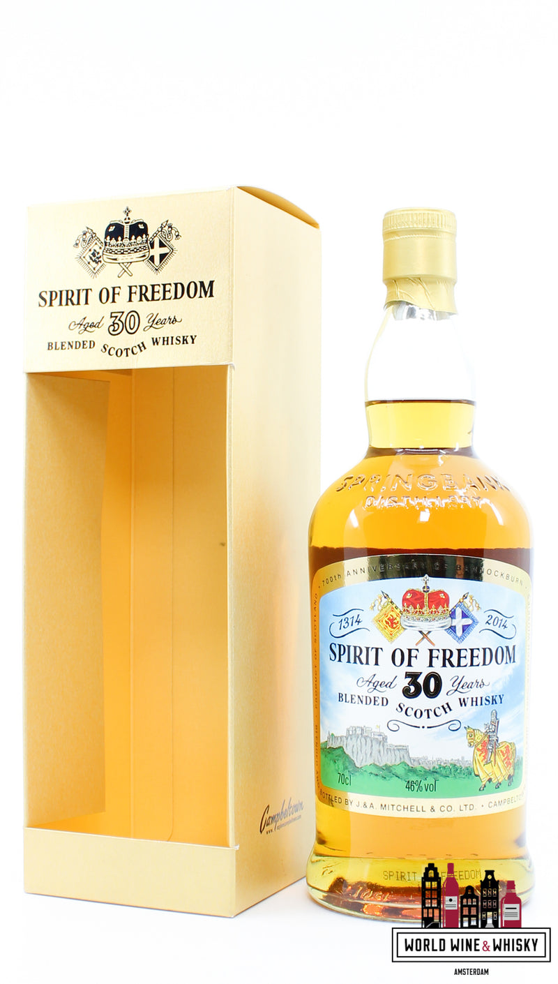 Springbank 30 Years Old 2014 - Sprit of Freedom - Blended Scotch Whisky 46% (1 of 2014) - WORLD WINE WHISKY 