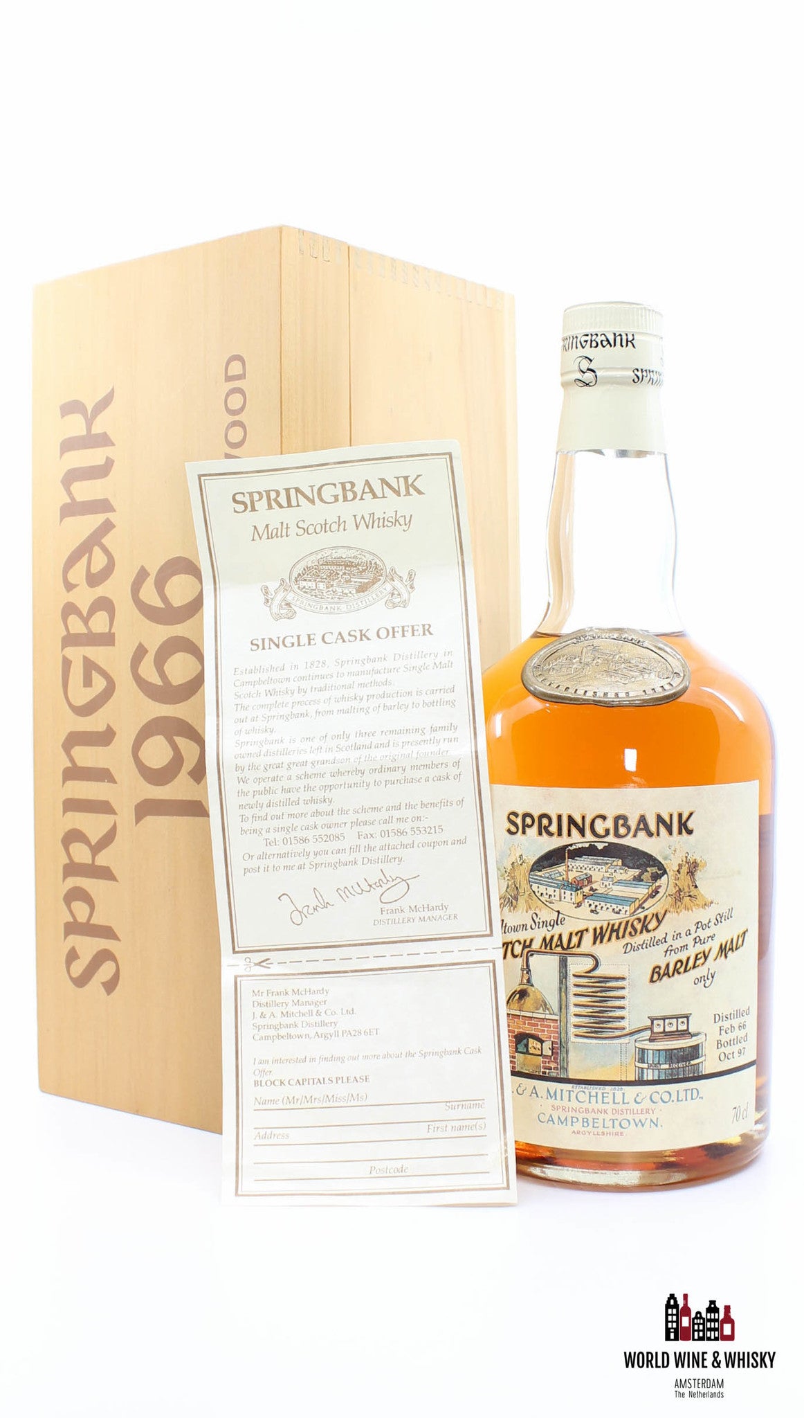 Springbank 31 Years Old 1966 1997 - Local Barley - Cask 1966 489 52% - WORLD WINE WHISKY 
