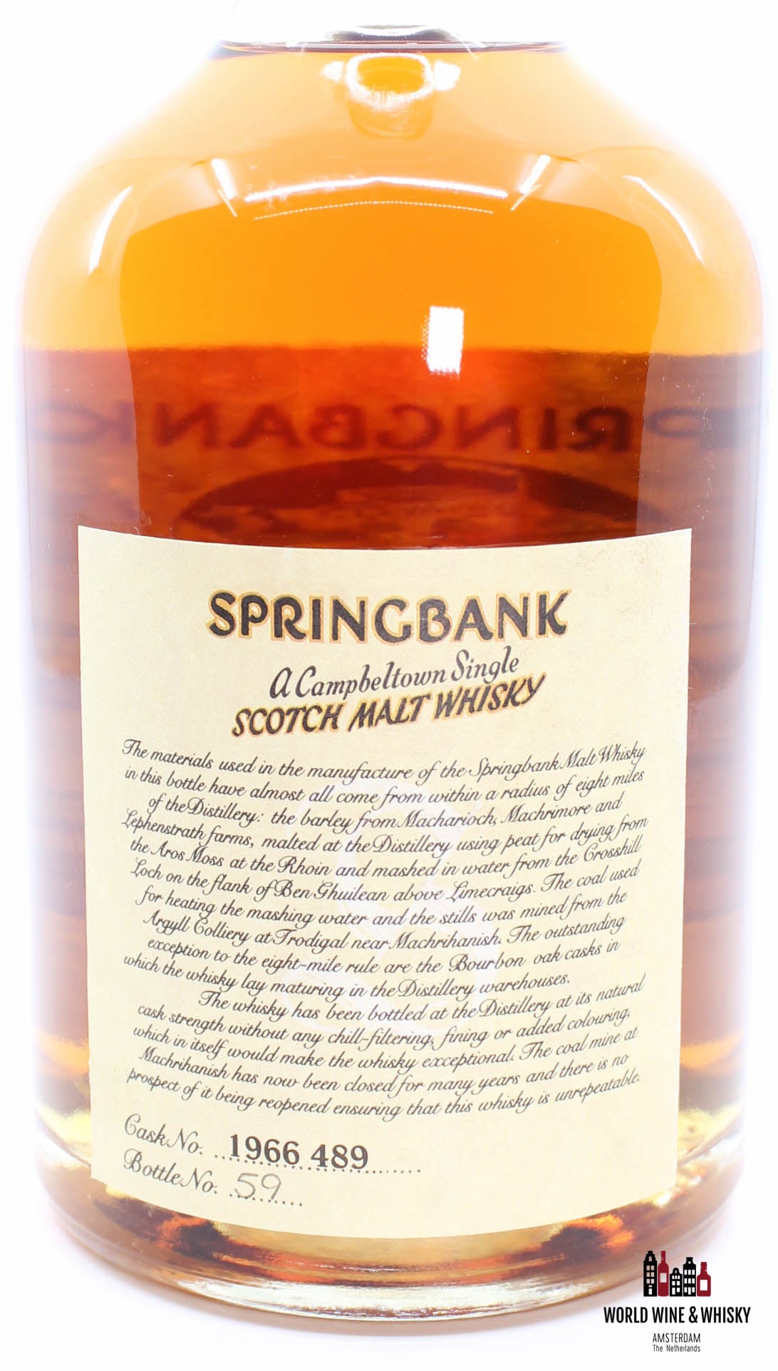 Springbank 31 Years Old 1966 1997 - Local Barley - Cask 1966 489 52% - WORLD WINE WHISKY 