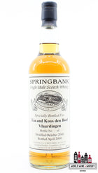 Springbank 8 Years Old 2000 2009 - Private Bottling - Lia and Koos den Boef, Vlaardingen 48% (1 of 118) - WORLD WINE WHISKY 