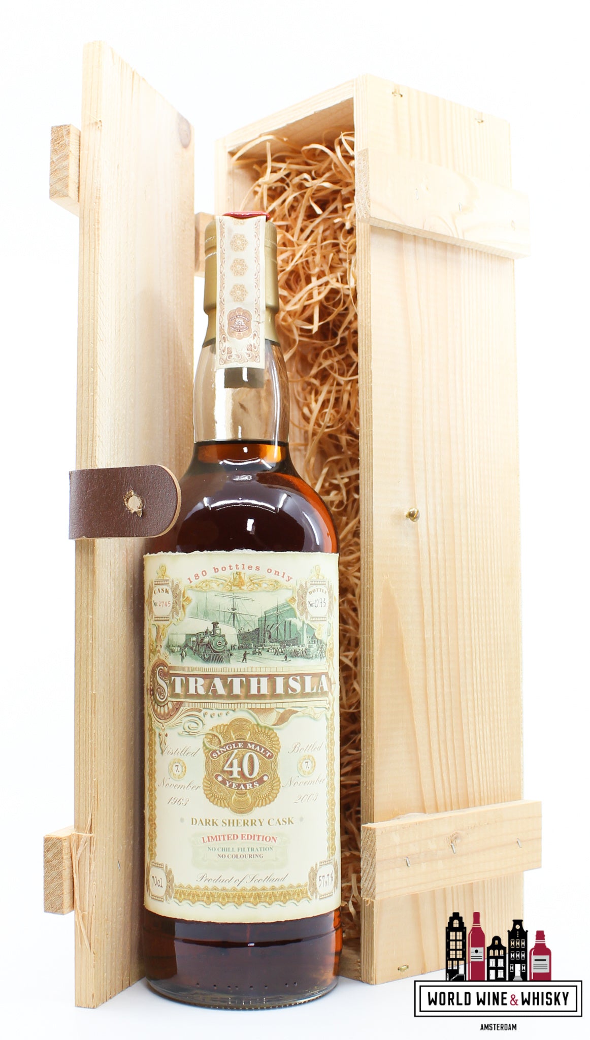 Strathisla 40 Years Old 1963 2003 - Old Train Line - Jack Wiebers Whisky World - Cask 2745 57.7% (1 of 180) - WORLD WINE WHISKY 