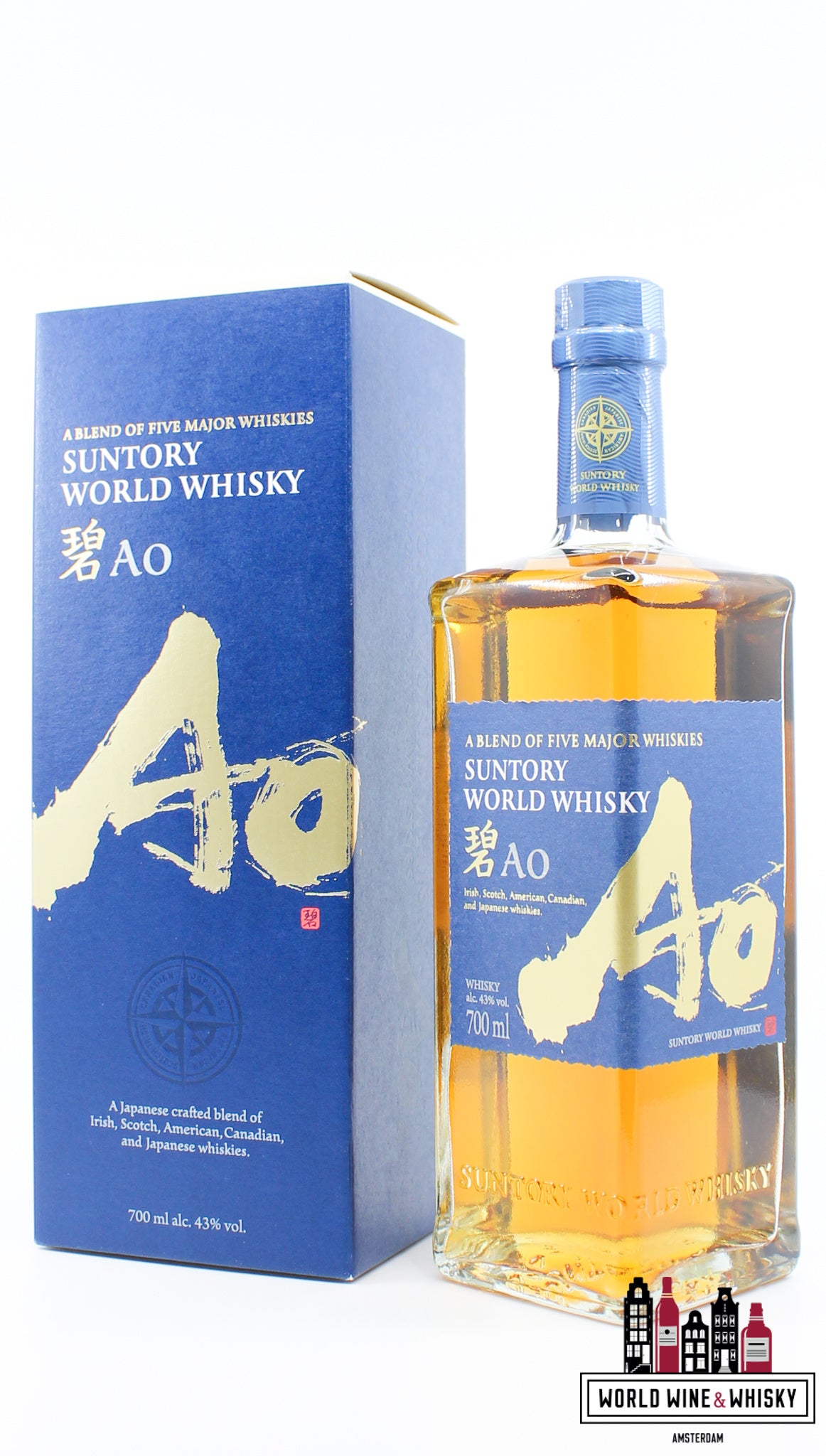 Suntory World Whisky 2019 - Ao - A Blend of Five Major Whiskies 43% - WORLD WINE WHISKY 