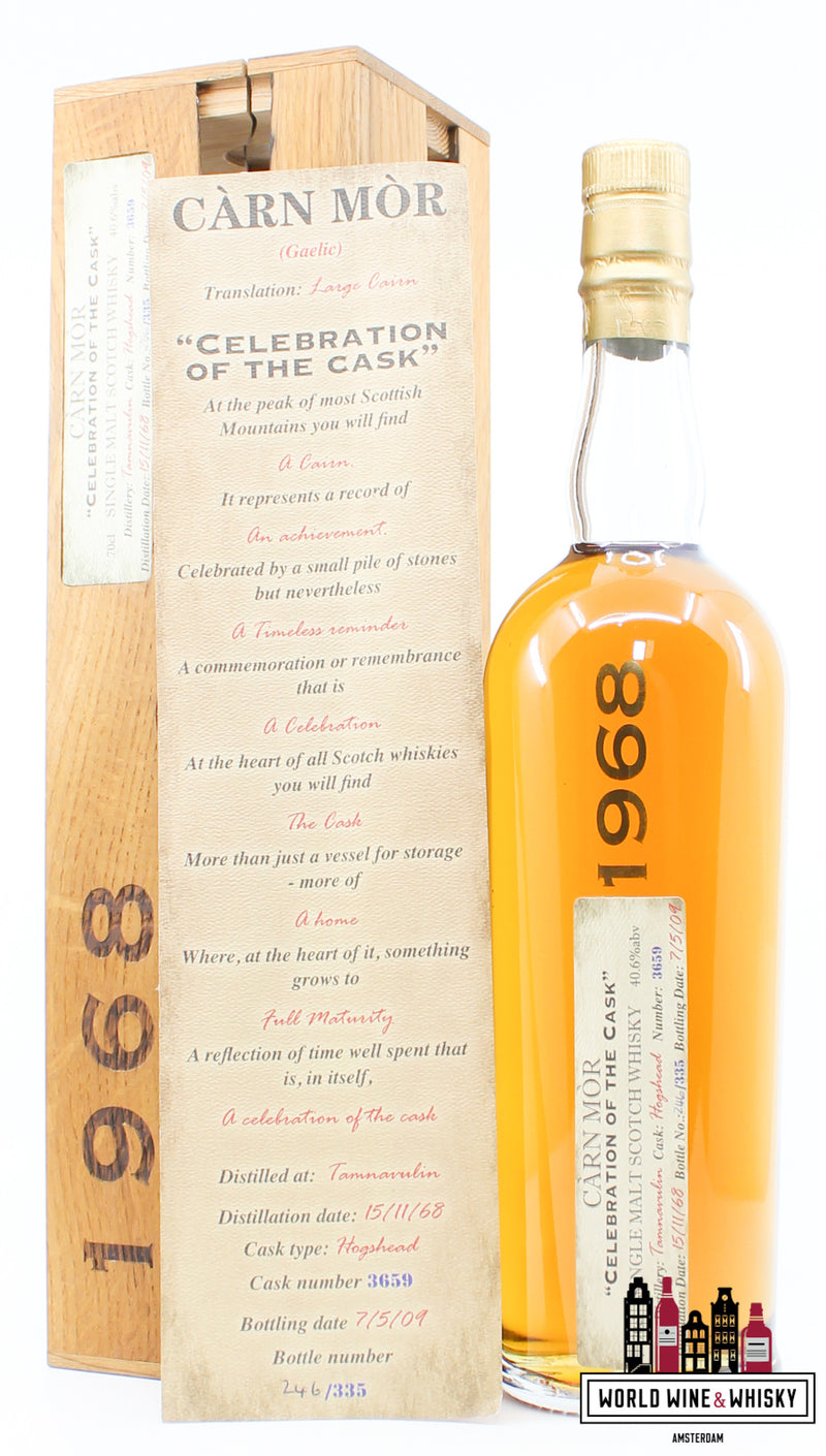 Tamnavulin 40 Years Old 1968 2009 - Càrn Mòr Celebration of the Cask - Morrison and MacKay - Cask 3659 40.6% (1 of 335) - WORLD WINE WHISKY 