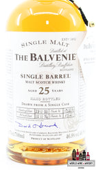 The Balvenie 25 Years Old 1974 2000 - Single Barrel Hand Bottled - Cask 15209 46.9% - WORLD WINE WHISKY 