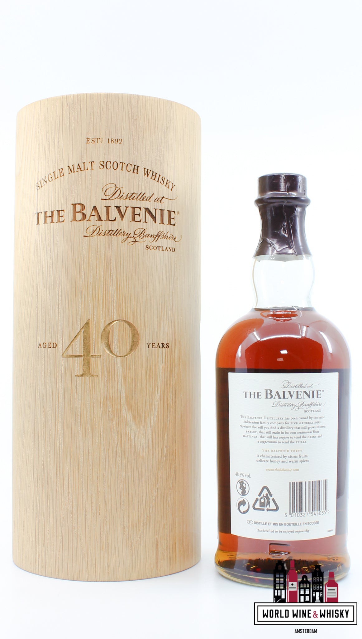 The Balvenie 40 Years Old - Batch 7 48.5% (full set) - WORLD WINE WHISKY 