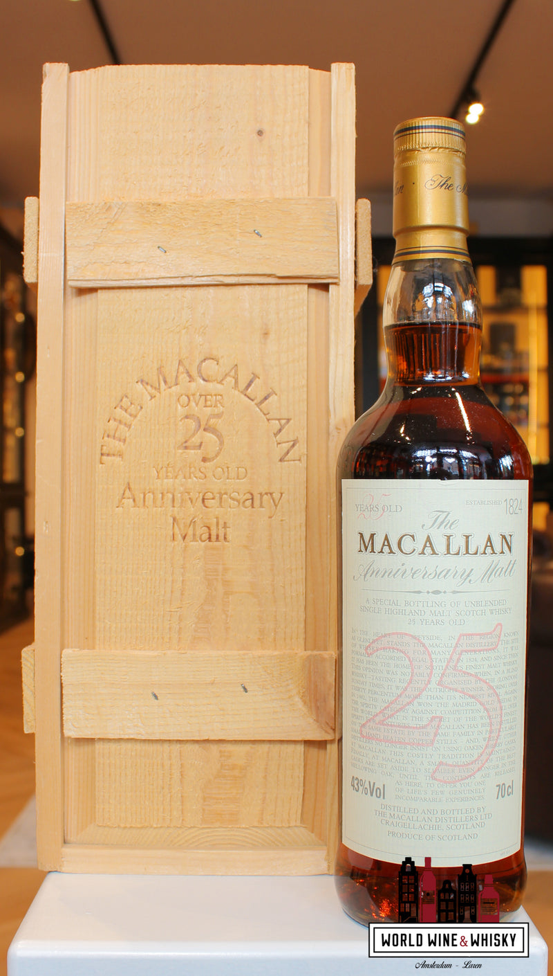 The Macallan 25 Years Old - The Anniversary Malt 43% - WORLD WINE WHISKY 