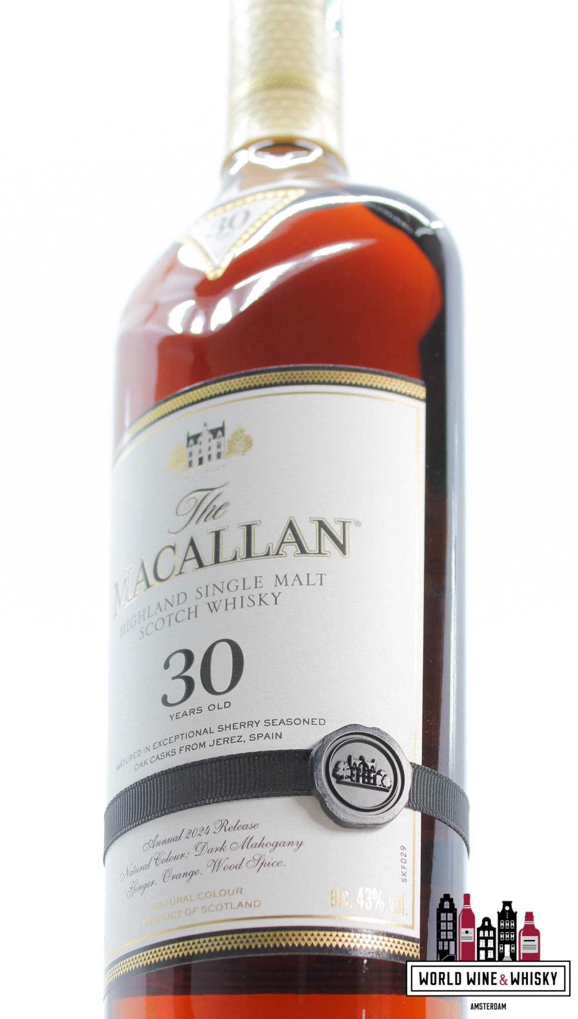 The Macallan 30 Years Old - Sherry Oak Casks - Annual 2024 Release 43% - WORLD WINE WHISKY 