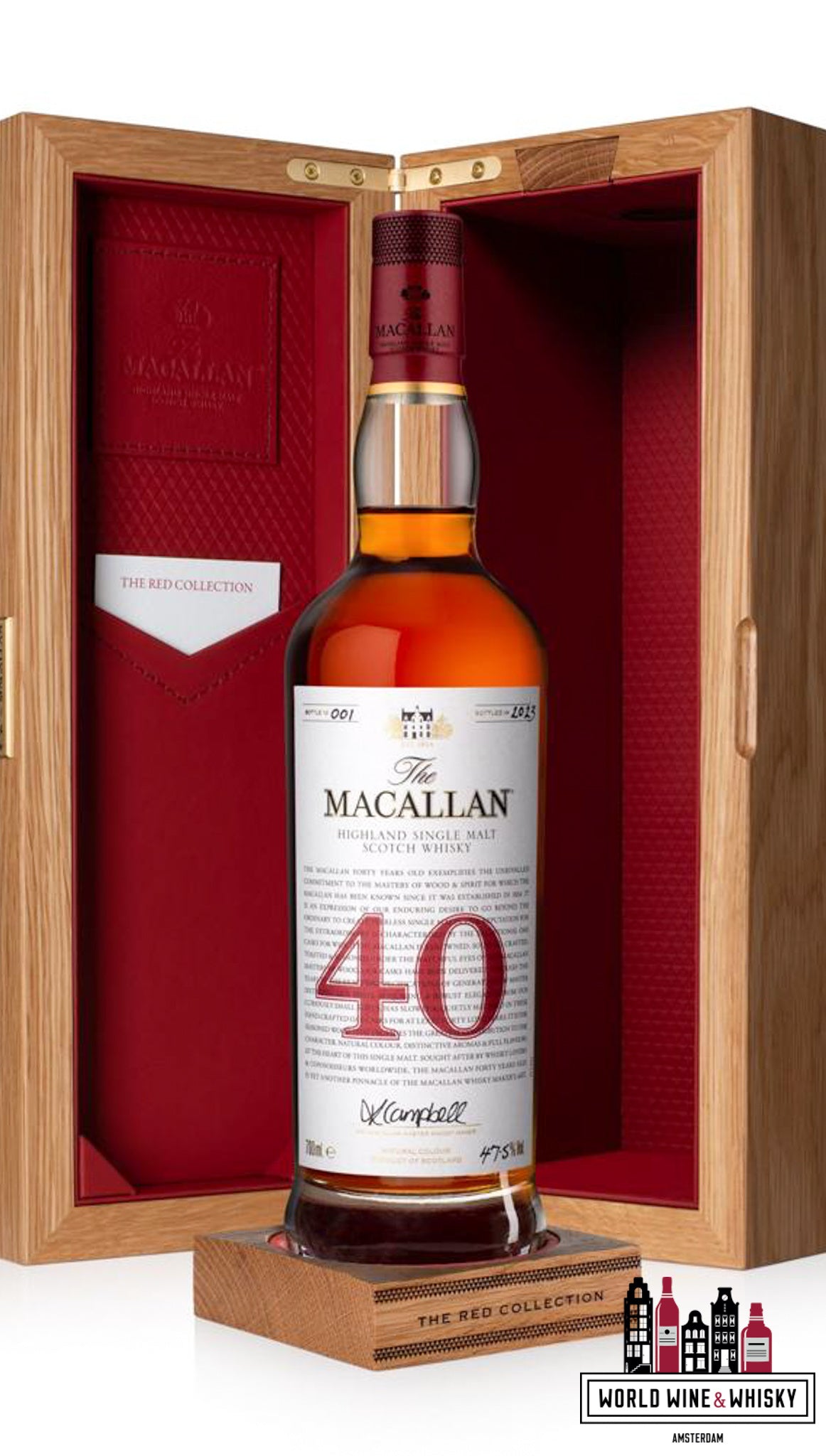 Macallan 40 Years Old 2023 - Red Collection 47.5%; World Wine & Whisky