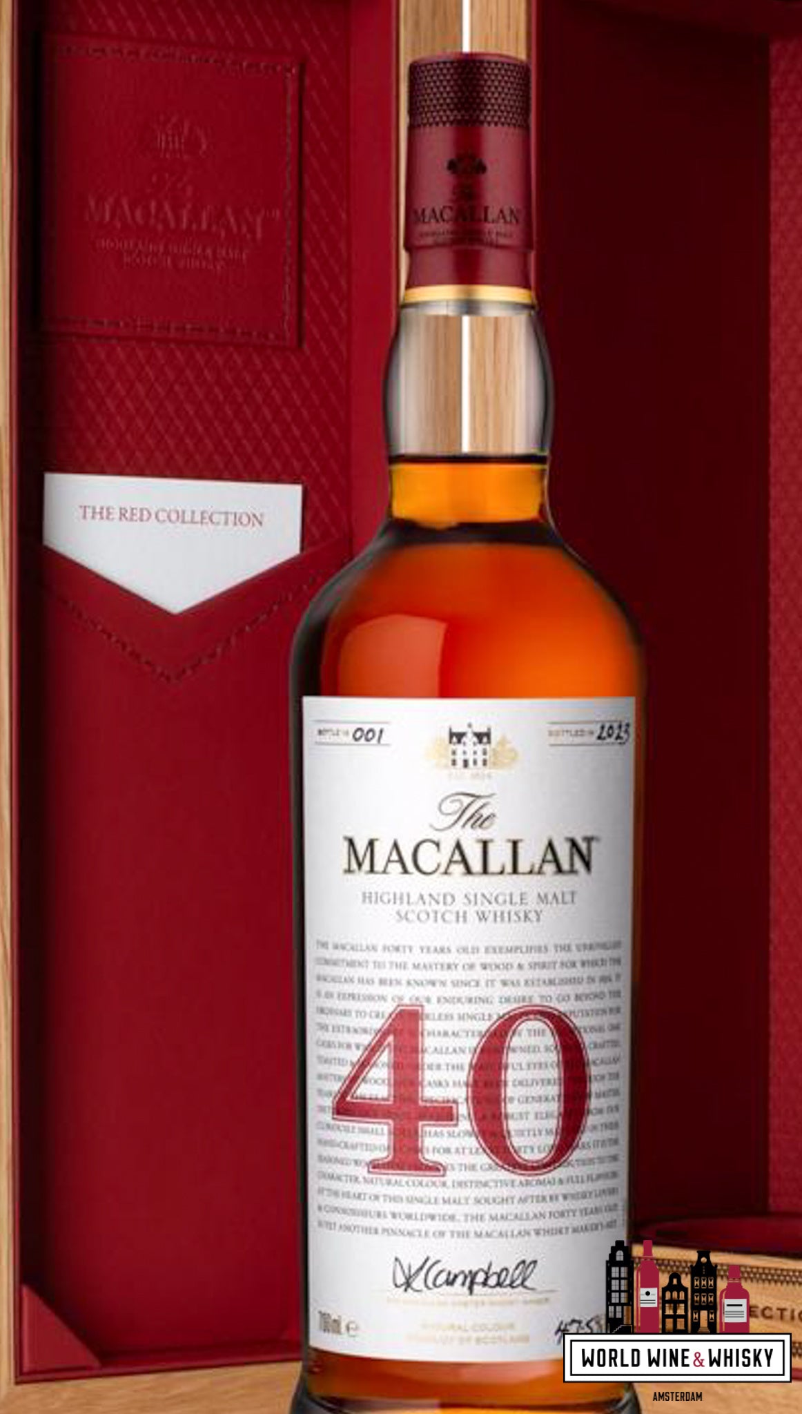 Macallan 40 Years Old 2023 - Red Collection 47.5%; World Wine & Whisky