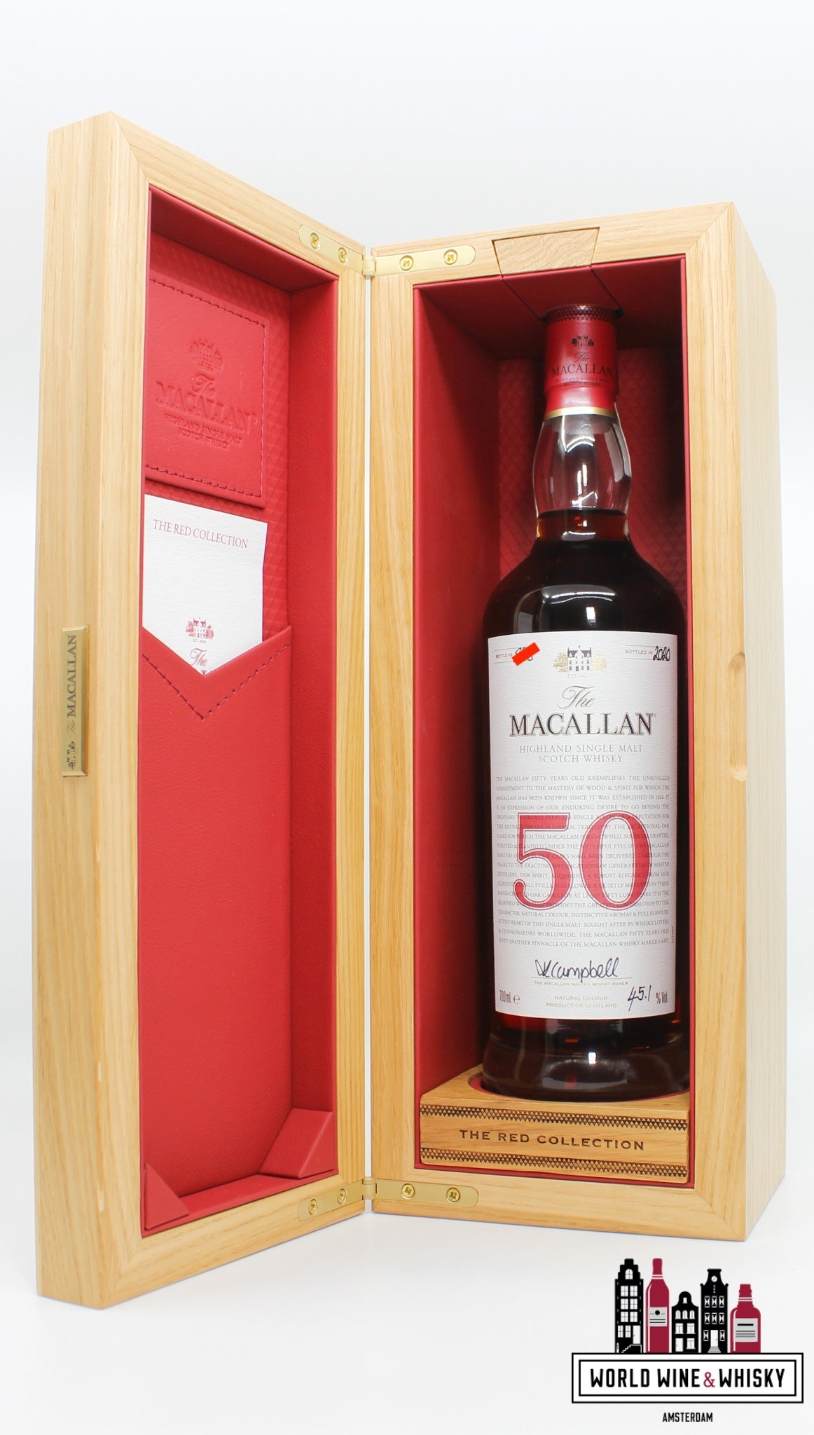 The Macallan 50 Years Old 2020 - The Red Collection 45.1% - WORLD WINE WHISKY 