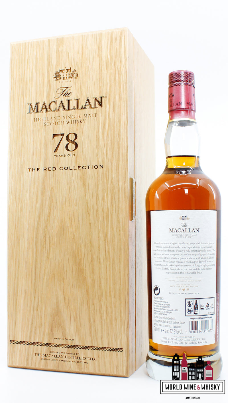 The Macallan 78 Years Old 2020 - The Red Collection 42.2% - WORLD WINE WHISKY 