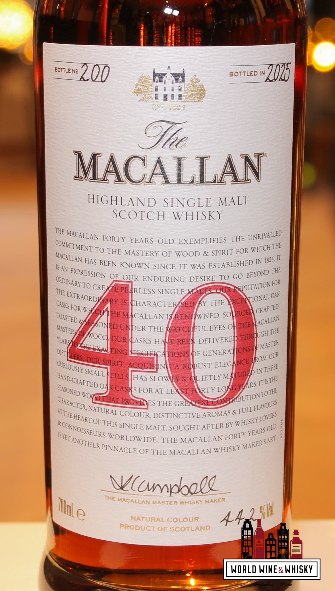 The Macallan 40 Years Old 2025- The Red Collection 44.2% | World