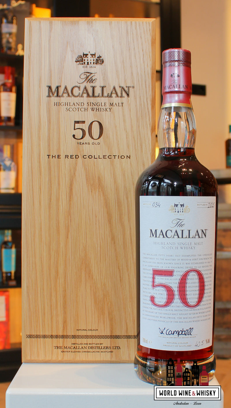 The Macallan 50 Years Old 2025 - The Red Collection 43.5% Wine Wine Whisky