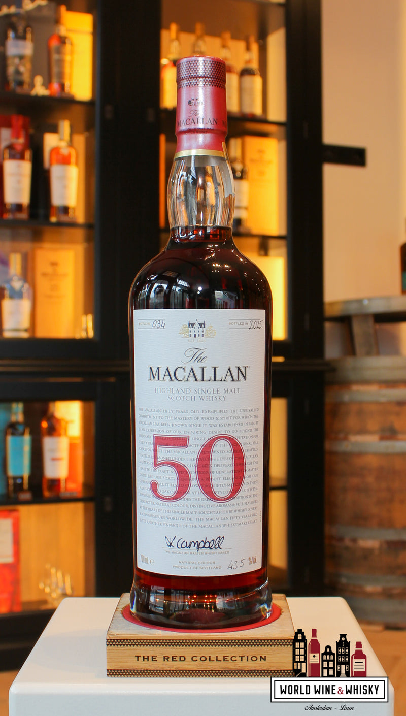 The Macallan 50 Years Old 2025 - The Red Collection 43.5% Wine Wine Whisky