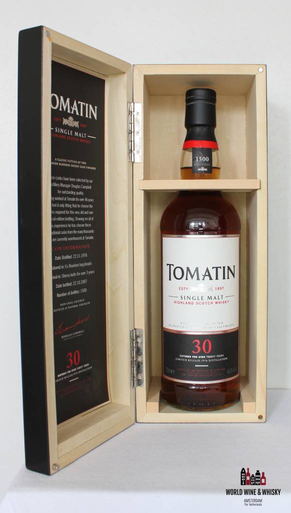 Tomatin 30 Years Old 1976 2007 49.3% - WORLD WINE WHISKY 