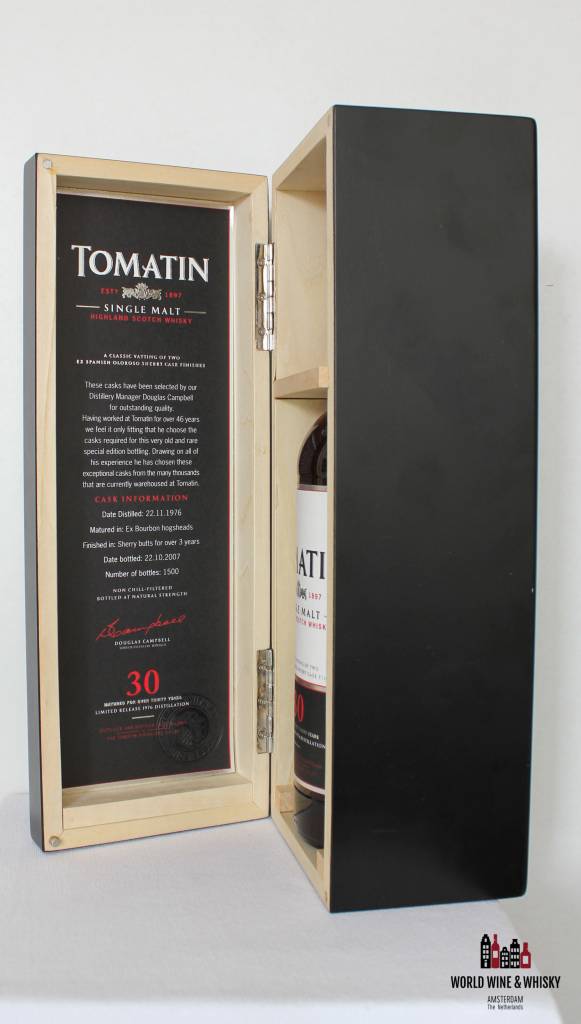 Tomatin 30 Years Old 1976 2007 49.3% - WORLD WINE WHISKY 