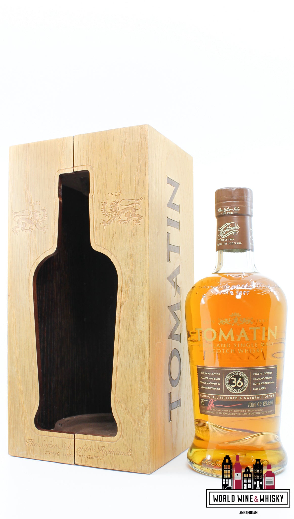 Tomatin 36 Years Old 2016 - Small Batch Release - Batch 3 46% (1 of 800) - WORLD WINE WHISKY 