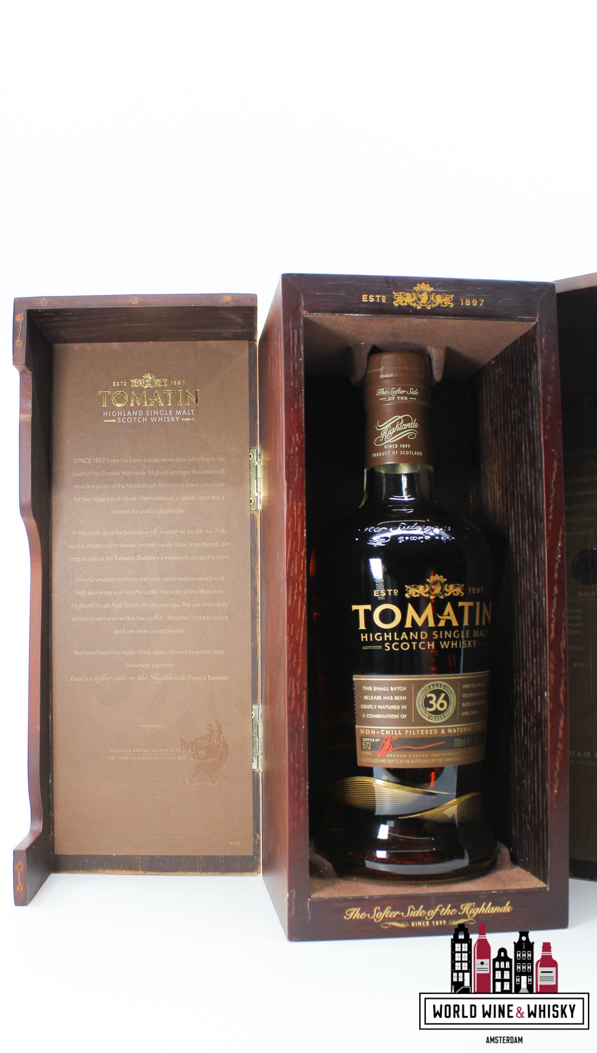 Tomatin 36 Years Old 2016 - Small Batch Release - Batch 3 46% (1 of 800) - WORLD WINE WHISKY 