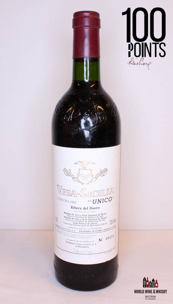 Vega-Sicilia Unico Ribera del Duero 1962 (100 Parker Points) - WORLD WINE WHISKY 