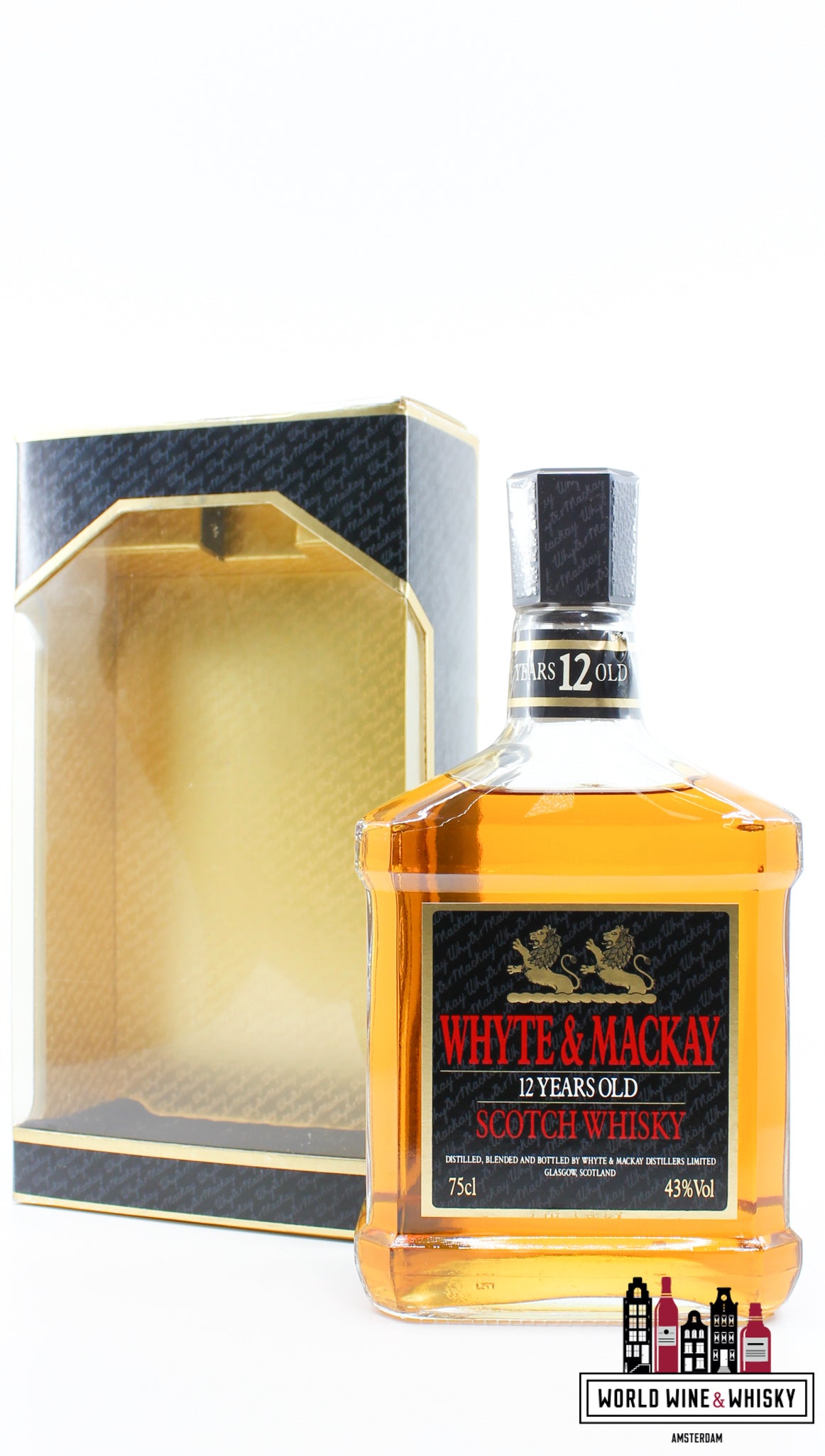 Whyte & Mackay 12 Years Old - Scotch Whisky 43% 750ml - WORLD WINE WHISKY 