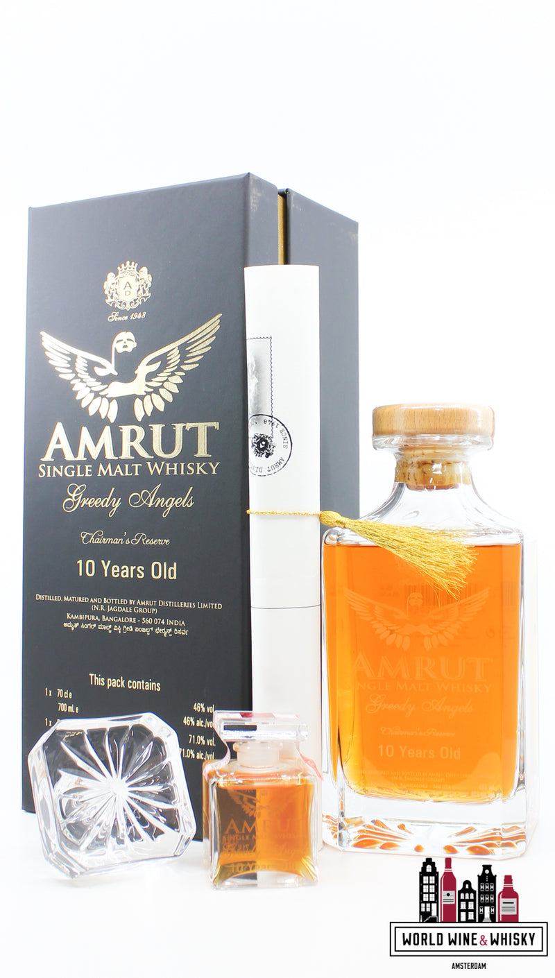 Amrut 10 jaar oud 2014 - Greedy Angels - Chairman's Reserve - Batch nr. 01 46% (1 van 284)