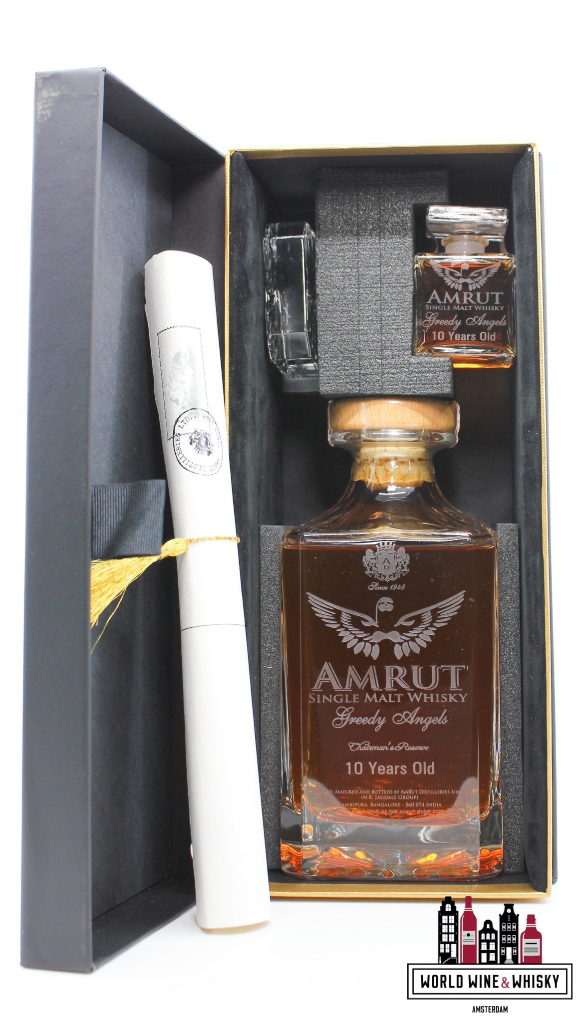 Amrut 10 jaar oud 2014 - Greedy Angels - Chairman's Reserve - Batch nr. 01 46% (1 van 284)
