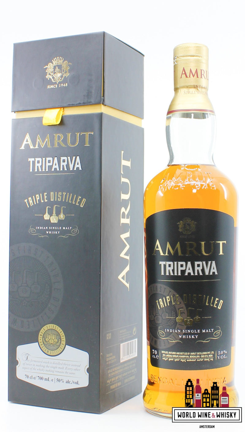 Amrut 2020 - Triparva Triple Distilled - Batch nr. 1 50% (1 van 5400)