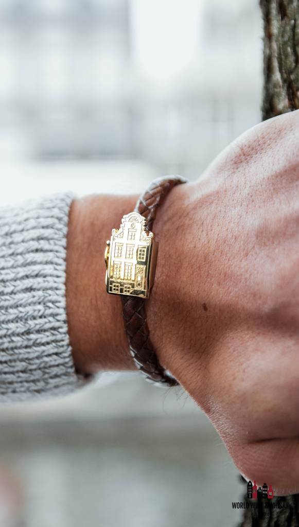 Luxe gouden Amsterdamse grachtenpand armband sieraden - Resident