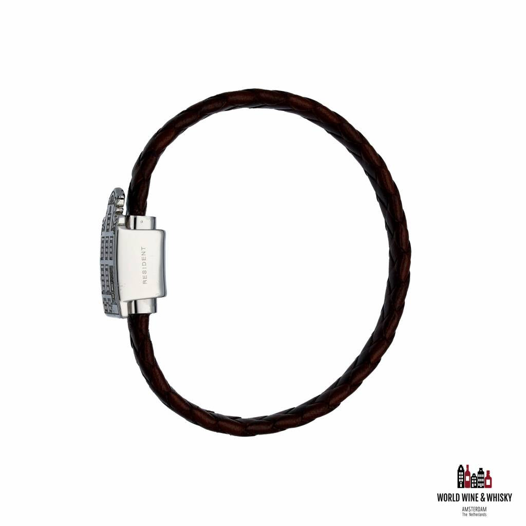 Luxe zilveren Amsterdams grachtenpand armband sieraad - Resident