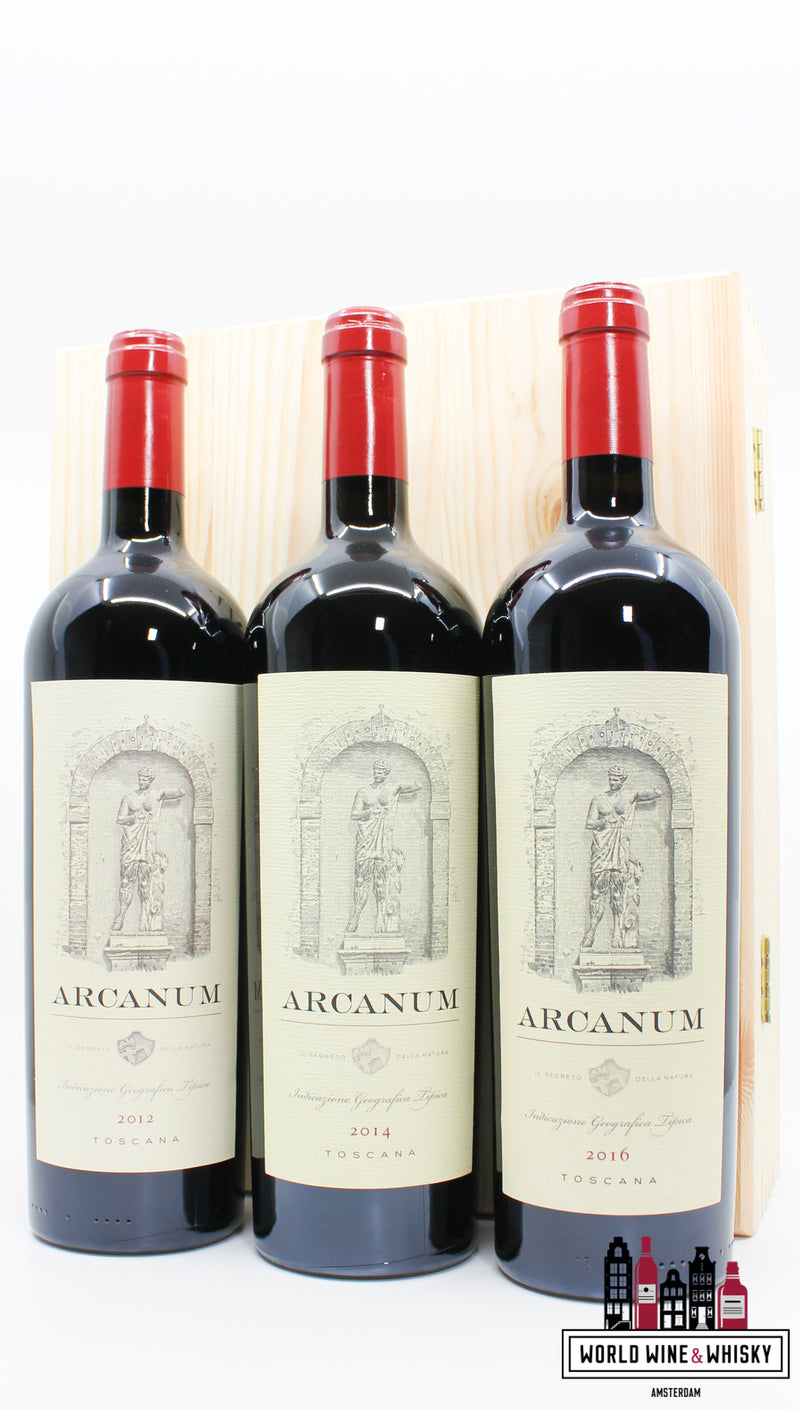 Arcanum - Tenuta di Arceno 2012, 2014 en 2016 Toscana (in OWC)