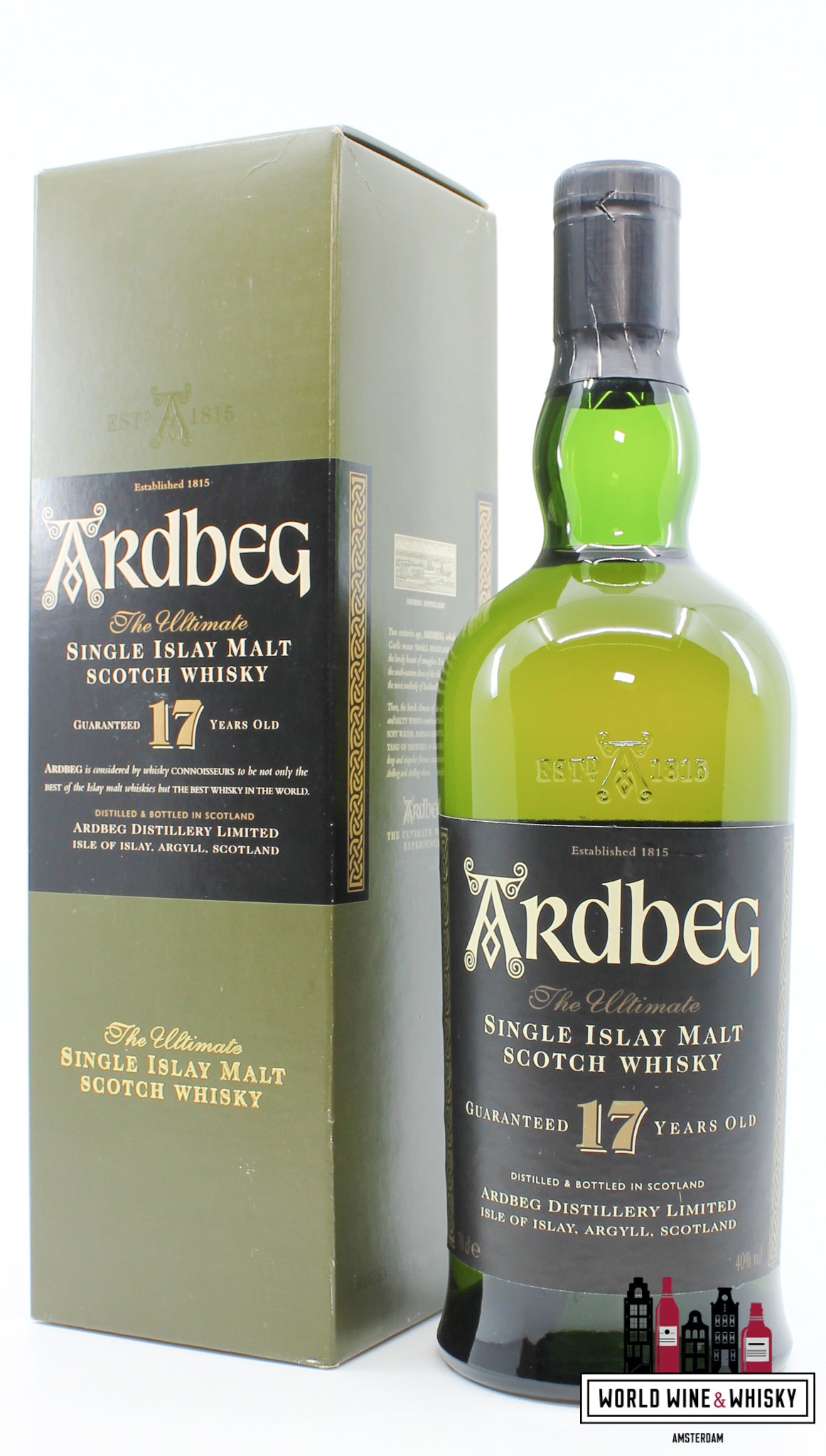 Ardbeg 17 Years Old - The Ultimate 40% (in kartonnen doos + papieren)