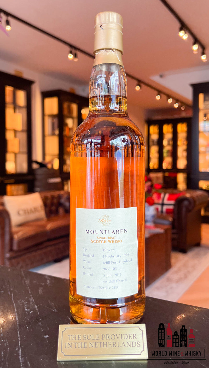 Arran 19 jaar oud 1996 2015 - MountLaren - Cask 103 - Private Cask 53,5% (1 van 289)