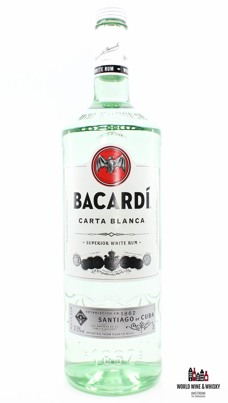 Bacardi Carta Blanca - Superior White Rum 37,5% 3L XXL (3 Liter)