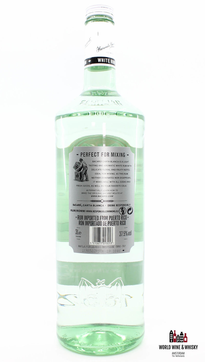 Bacardi Carta Blanca - Superior White Rum 37,5% 3L XXL (3 Liter)