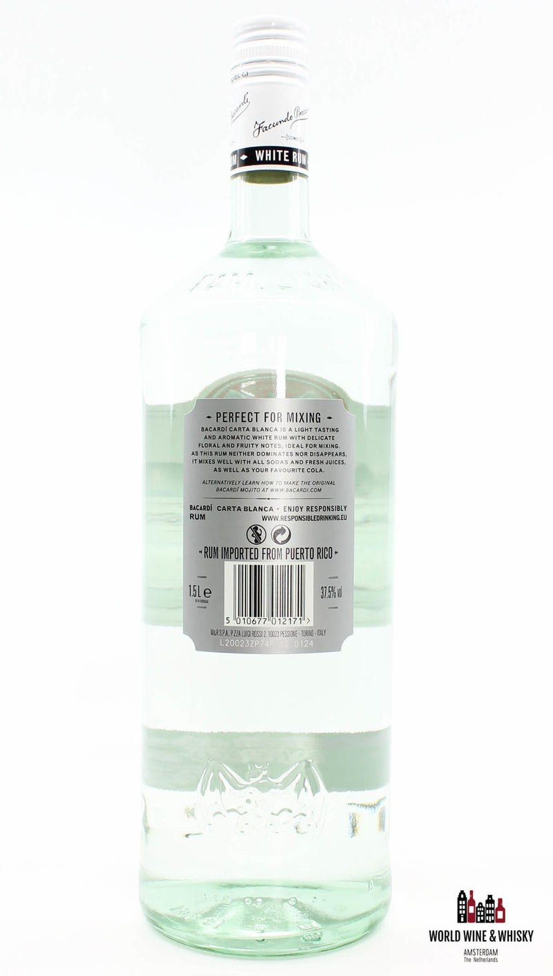 Bacardi Carta Blanca - Superior White Rum 37,5% 1,5L (1500 ml)