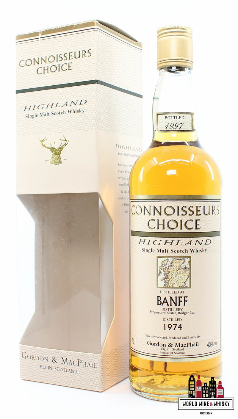 Banff 1974 1997 - Keuze van de kenners - Gordon &amp; MacPhail 40% (gesloten distilleerderij)