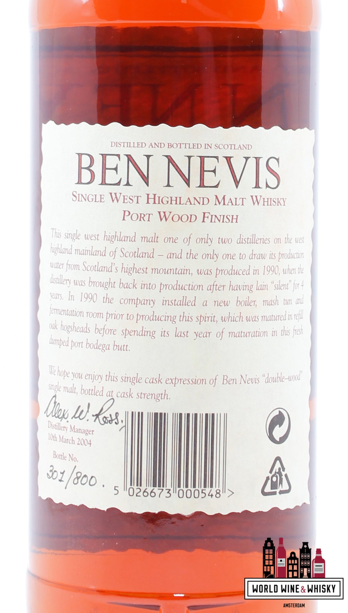 Ben Nevis 13 jaar oud 1990 2004 - Port Wood Finish 61,6% (1 van 800)