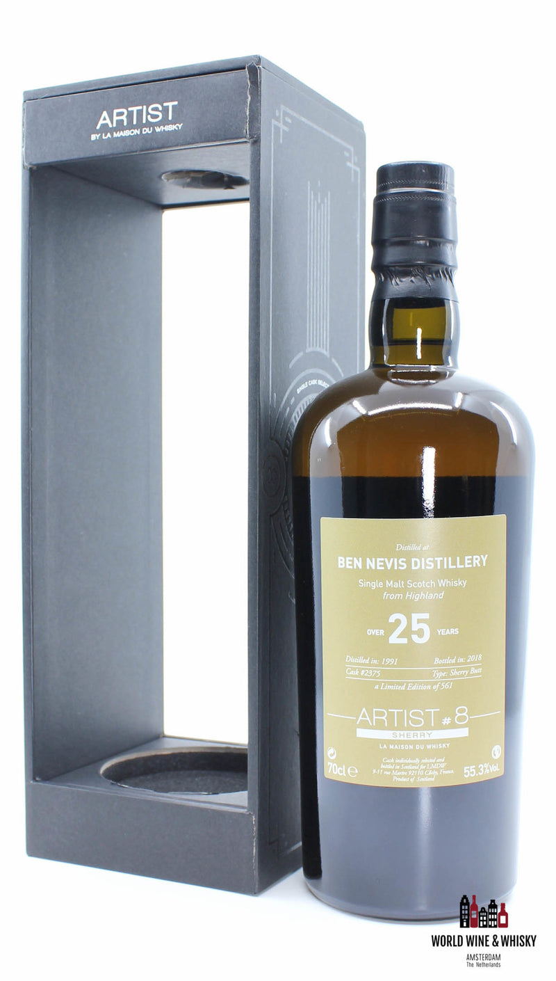Ben Nevis 25 jaar oud 1991 2018 Kunstenaar #8 Cask 2375 La Maison du Whisky 55,3% (een van de 561 flessen)
