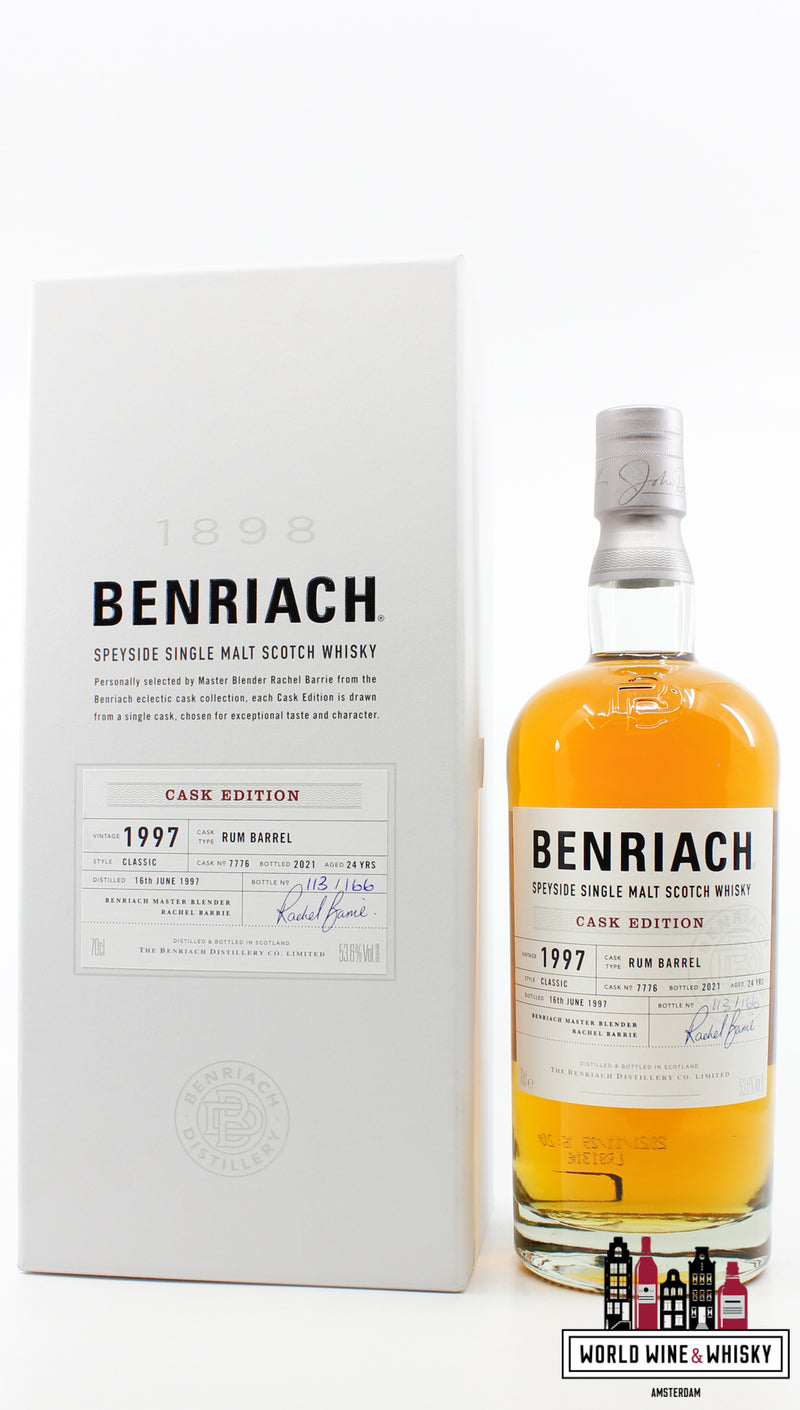 BenRiach 24 Years Old 1997 2021 - Cask Edition - Cask 7776 - Rum Barrel 53,6% (1 van 166)